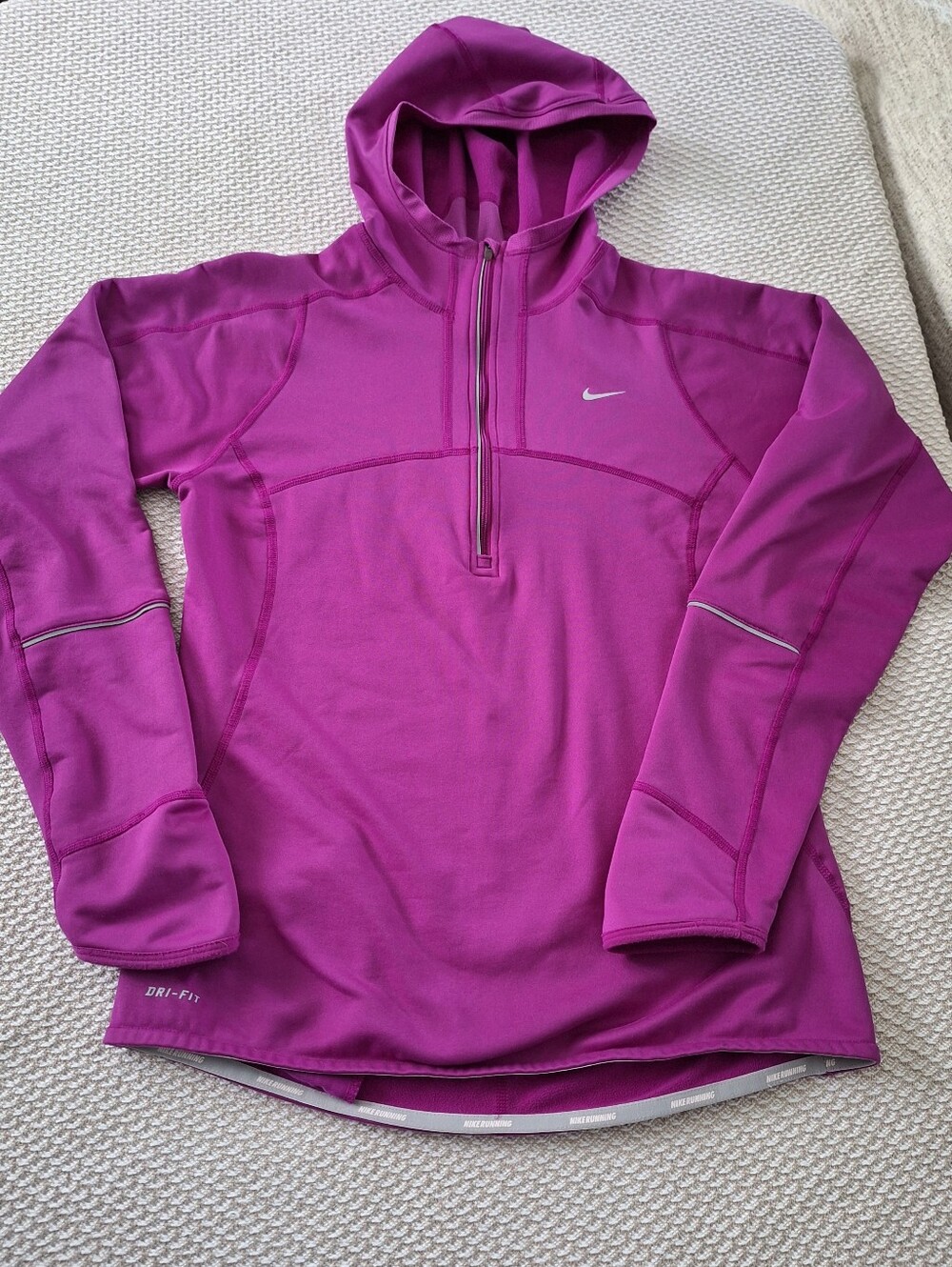 Nike Fuchsia Hooded Dri-FIT 1/4 Zip Pullover